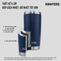 Thiết kế 5 lớp giúp cách nhiệt và giữ nhiệt tốt hơn